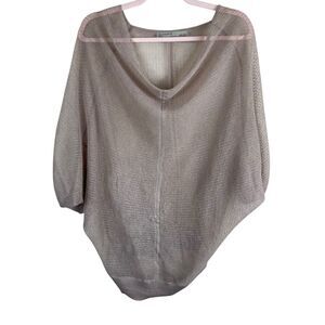 ALL SAINTS Bishi Cowl Neck Mesh Top‎ Size S Beige Sheer